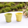 HAONAI mini ceramic vase,sgs certification concave yogurt cup,colorful ceramic pudding mug.